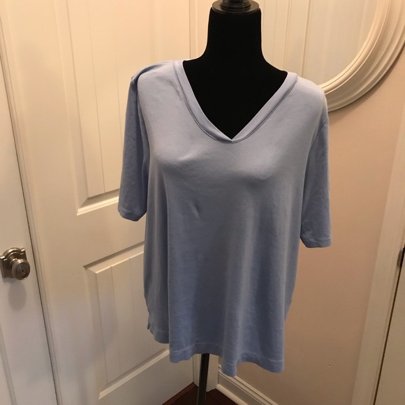J. Jill Tops - J Jill perfect Pima v neck elbow sleeve tee XL